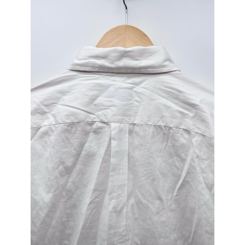 Polo Ralph Lauren Women's Size 12 L White Cotton Button-Up Shirt Extended-cuff - Picture 10 of 10
